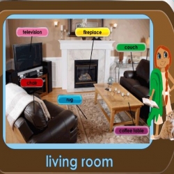 English for Kids - living room
