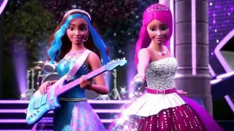 فيديو أغنية نهاية فلم باربي الاميرات والنجمات Barbie Rockn Royals 2015 مدبلج للعربية